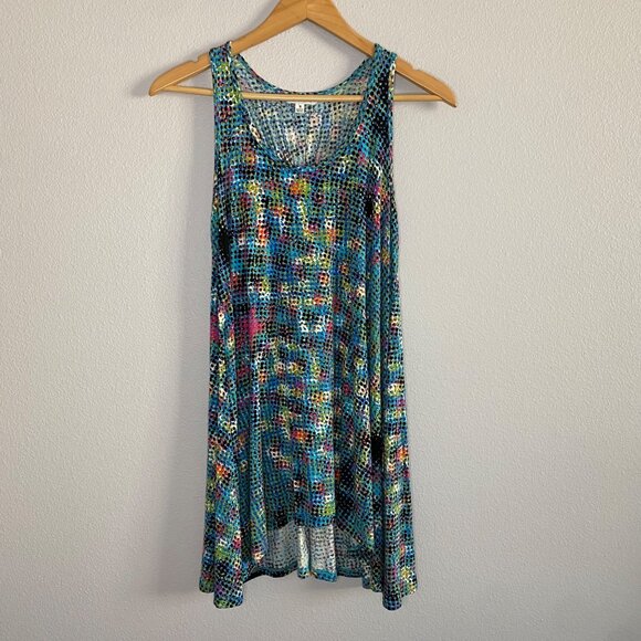 CAbi Confetti Dot Print Sleeveless Tunic Swing Top - Picture 2 of 8